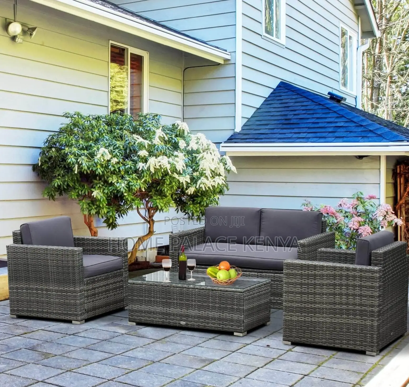Rattan Sofa: Outdoor Garden Rattan Sofa Set With Table