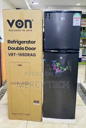 Von 166l Double Door Refrigerator