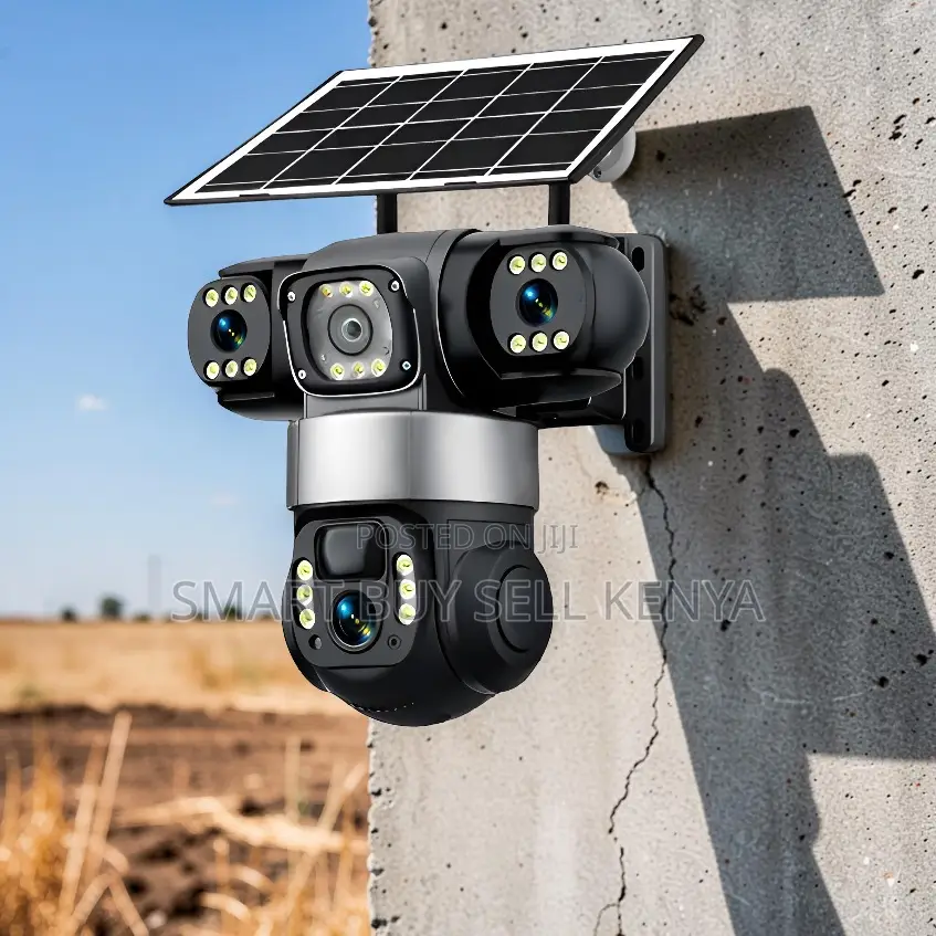 Easy Installation Motion Detection 4g PTZ Three Lens Solar Camera