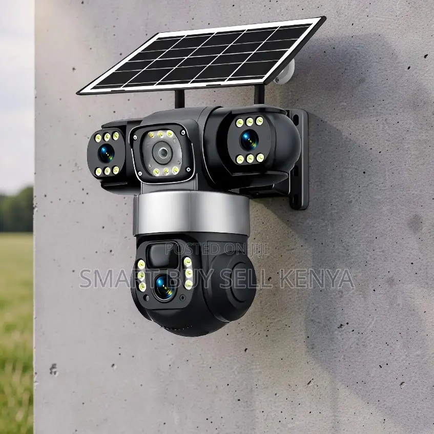 Heavy Duty 4g PTZ Three Lens Solar Camera for Business Security