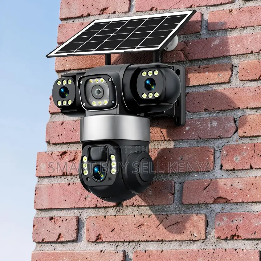 Reliable Security Solution 4g PTZ Three Lens Solar Camera