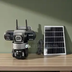 Property Protection Night Vision 4g PTZ Three Lens Solar Camera