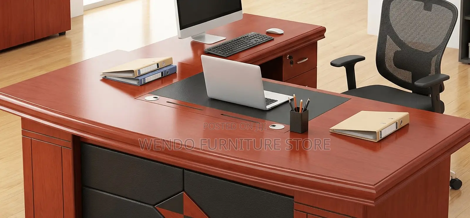 Office Desk; 1.6 Metes Mahogany Executive Office Managers Desks