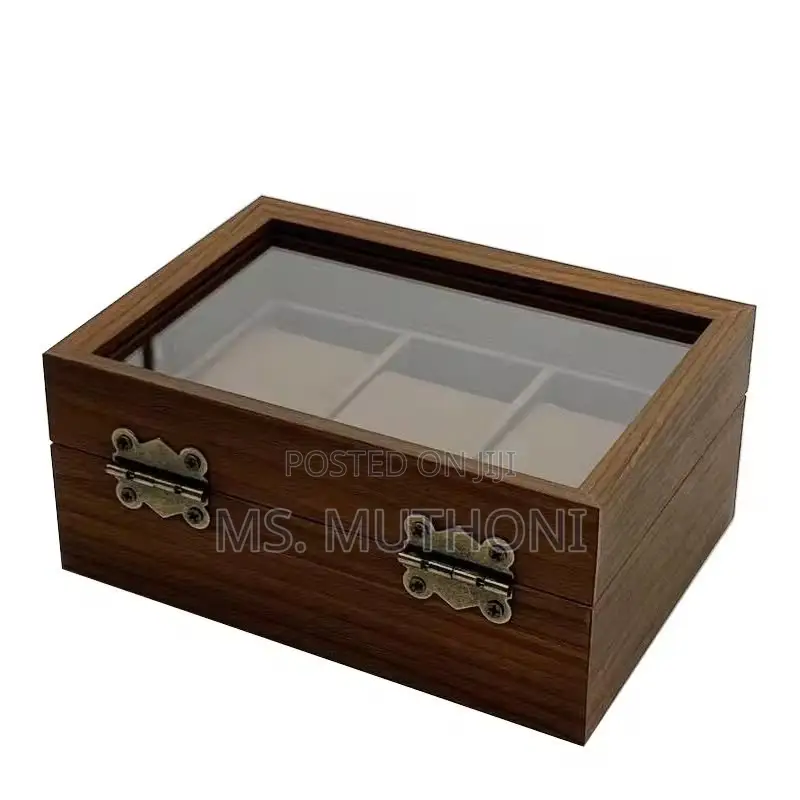 3-Slot Watch Organizer With a Clear Display Top.