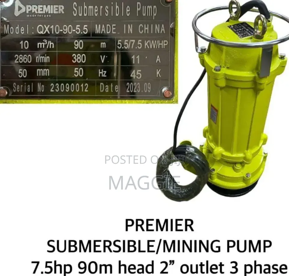 Available Submersible/Mining Pump Premier
