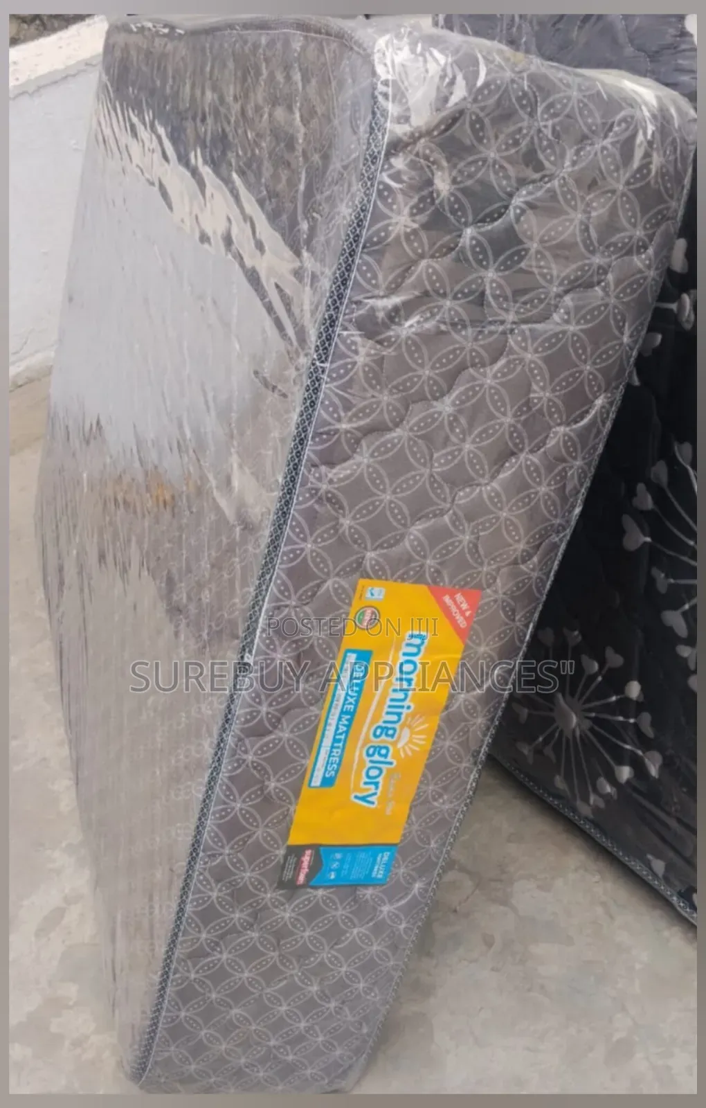 5by6 12inches Morning Glory Medium Duty Foam Mattress Quilted