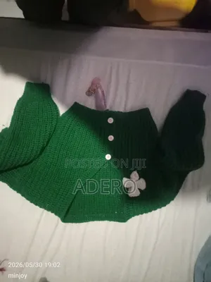 Chunky Green Crochet Cardigan
