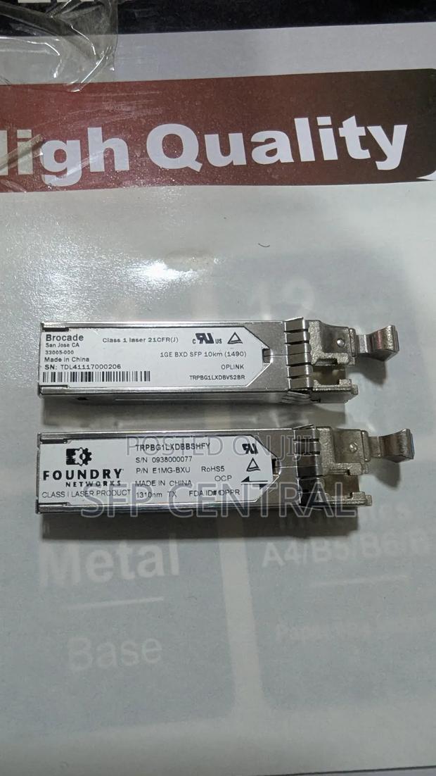 Brocade/Foundry E1mg-BXD/U-10 Microtik Compatible 1g-Bx SFP Pair - thumbnail 2