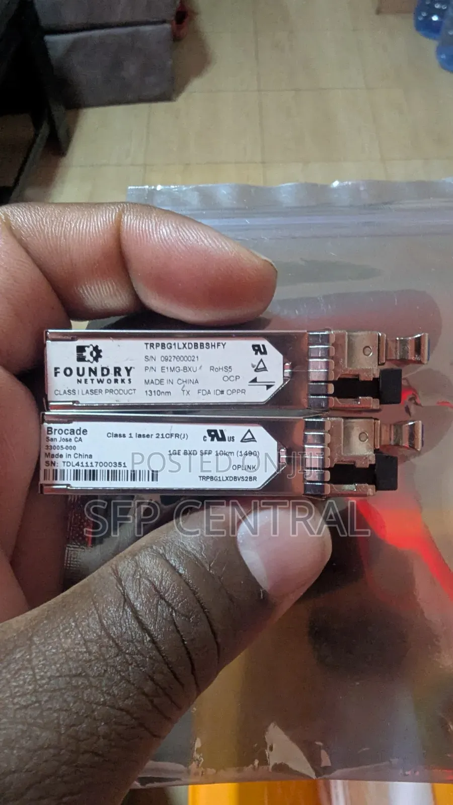 Brocade/Foundry E1mg-BXD/U-10 Microtik Compatible 1g-Bx SFP Pair