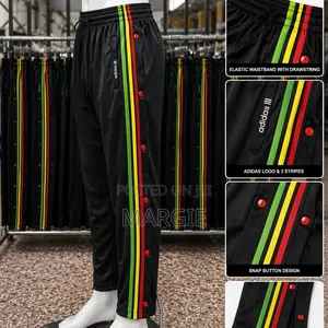 Jamaica Rasta Colours Button Up Addidas Track