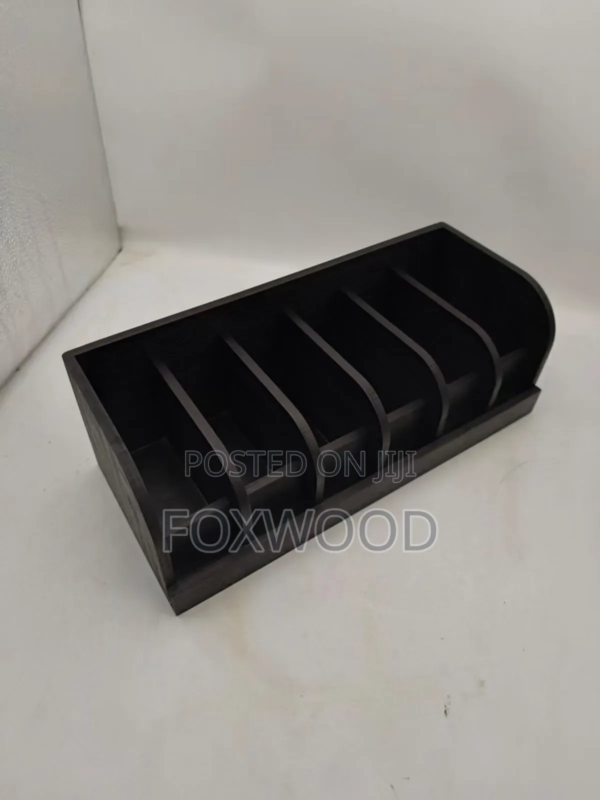 *6 Slot Premium Bamboo Belt Organizer.