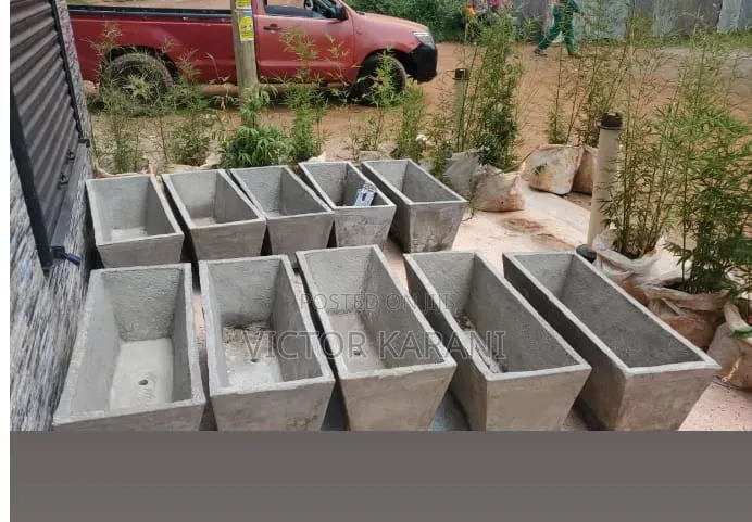 Concrete Rectangular Pots