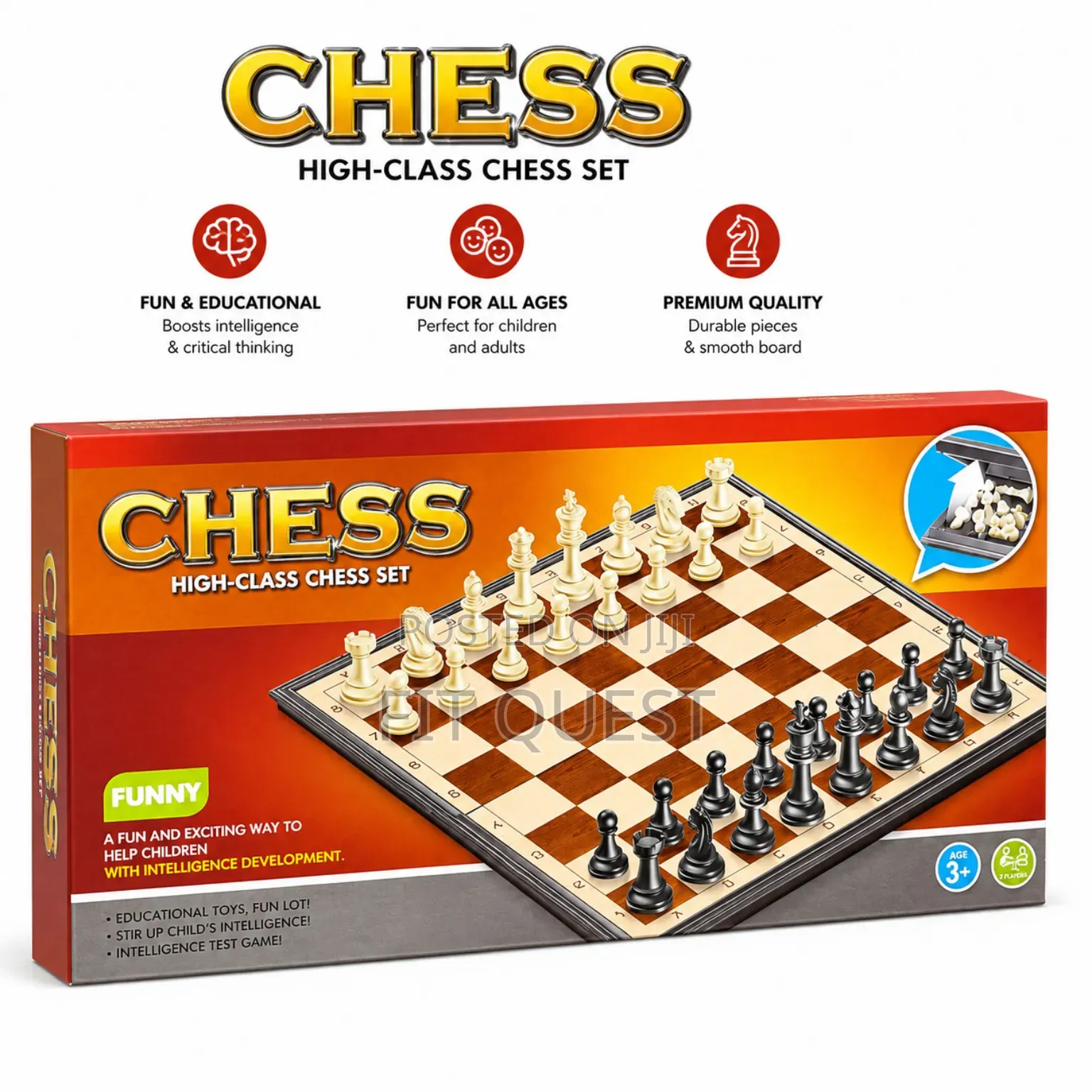 Mini Chess Board Game Set Educational Family Indoor Strategy Game