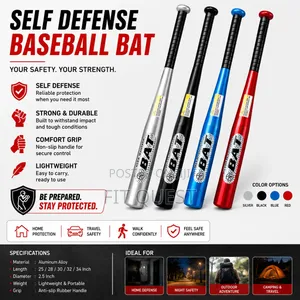 Aluminum Self Defense Baseball Bat Lightweight Safety Stick