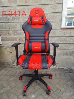 Adjustable Hands and Height Red Gaming Chair