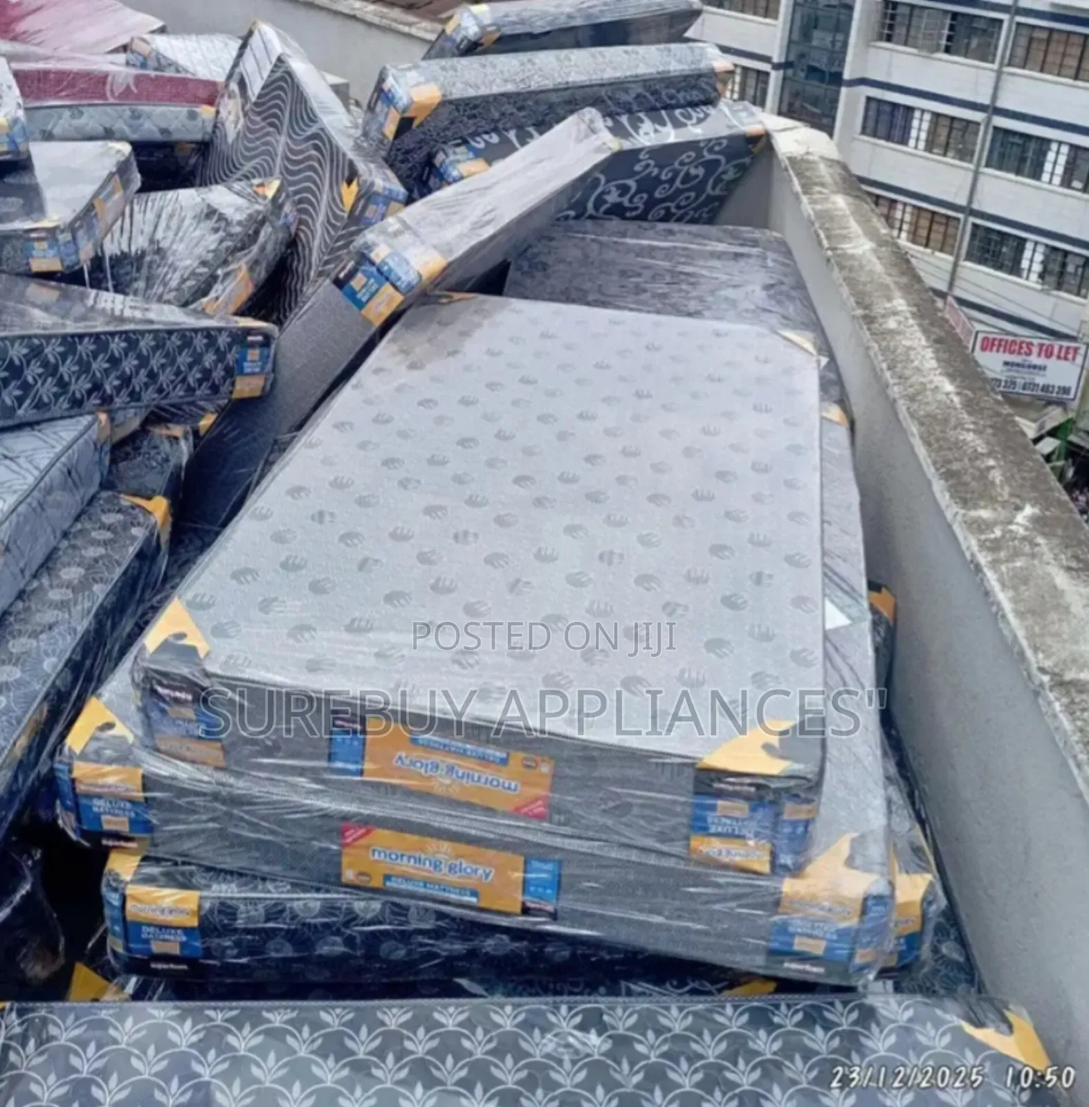 Morning Glory Medium Density Plain Mattress 3by6 8inches