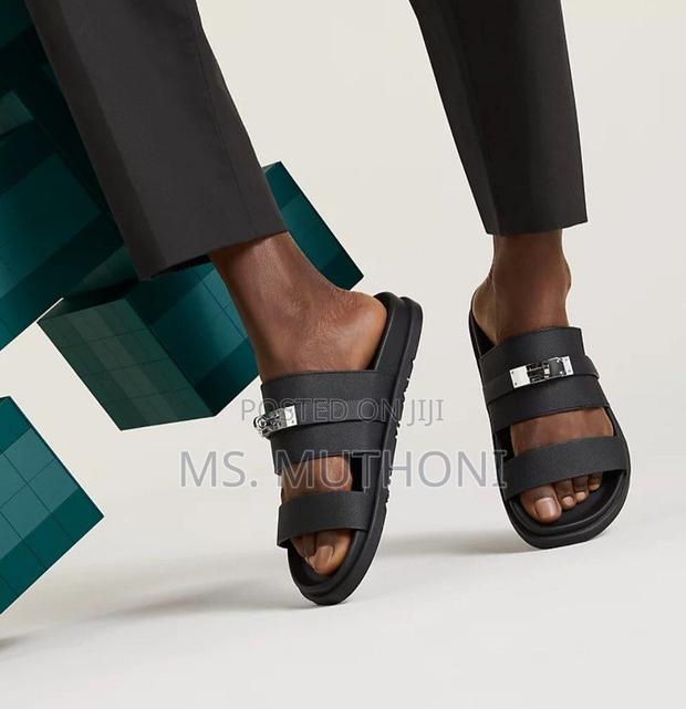 Black Hermès Jackson Sandals Size 40-45 - thumbnail 2