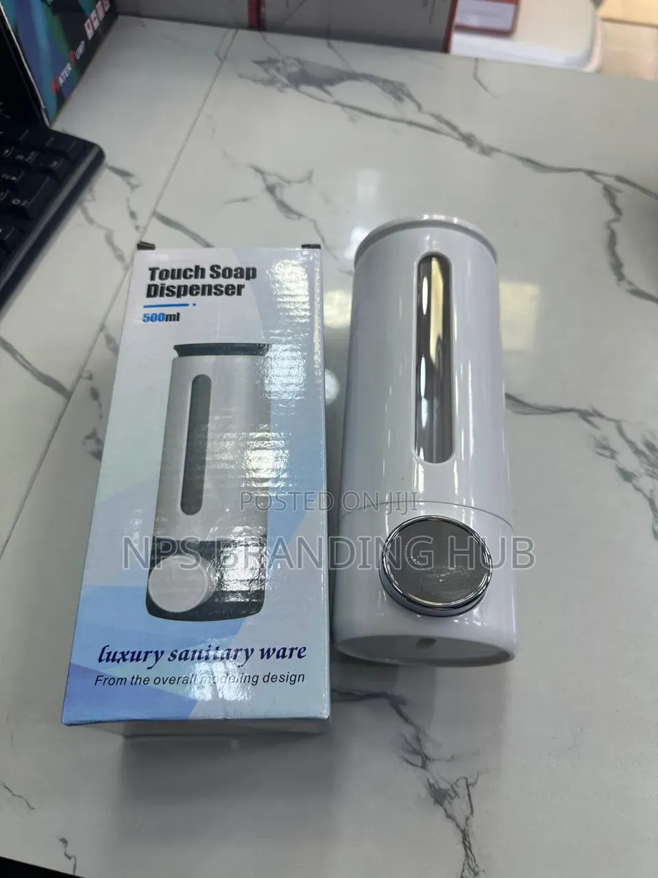 Wall-Mounted, Manual Touch Soap Dispense