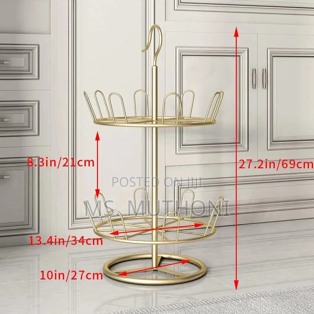 Floor Standing / Hanging 2 Layer Rotating Shoe Hanger / Organizer