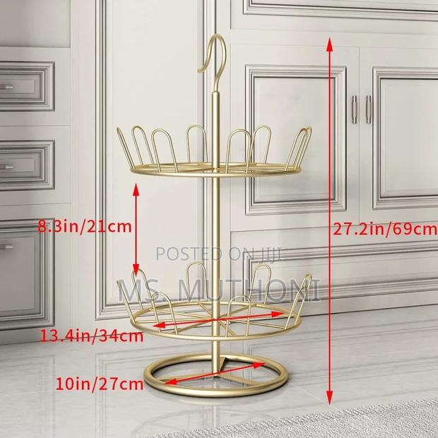 Floor Standing / Hanging 2 Layer Rotating Shoe Hanger / Organizer - thumbnail 2