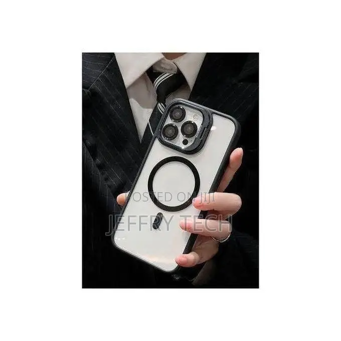 iPhone 16 Pro Max C - Magnetic Black Tpu Acrylic, Kickstand, Magsafe