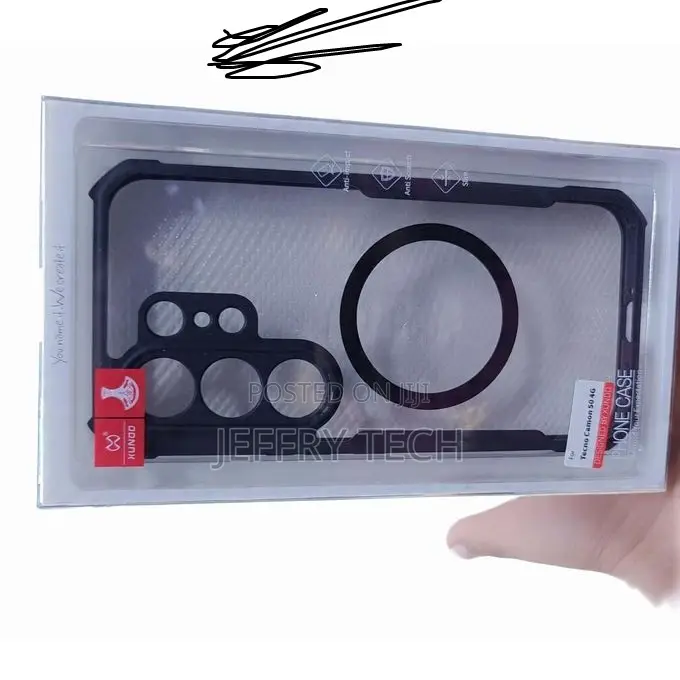 Tecno Camon 50 Pro / 50 Ultra 5g Magnetic (Clear Back + Black Frame)