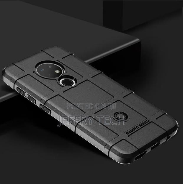 Scratch Hard Tpu Back Phone Cover Cases for Nokia 7.2 Black - thumbnail 2