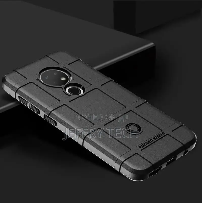 Scratch Hard Tpu Back Phone Cover Cases for Nokia 7.2 Black