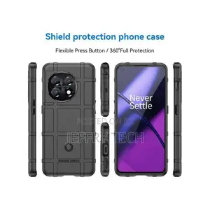 Oneplus 11 5g Rugged Tpu Case - Shockproof, Matte Black, Lightweight