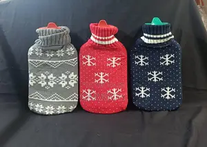 Hot Water Bottle 2l With Knitted Cover