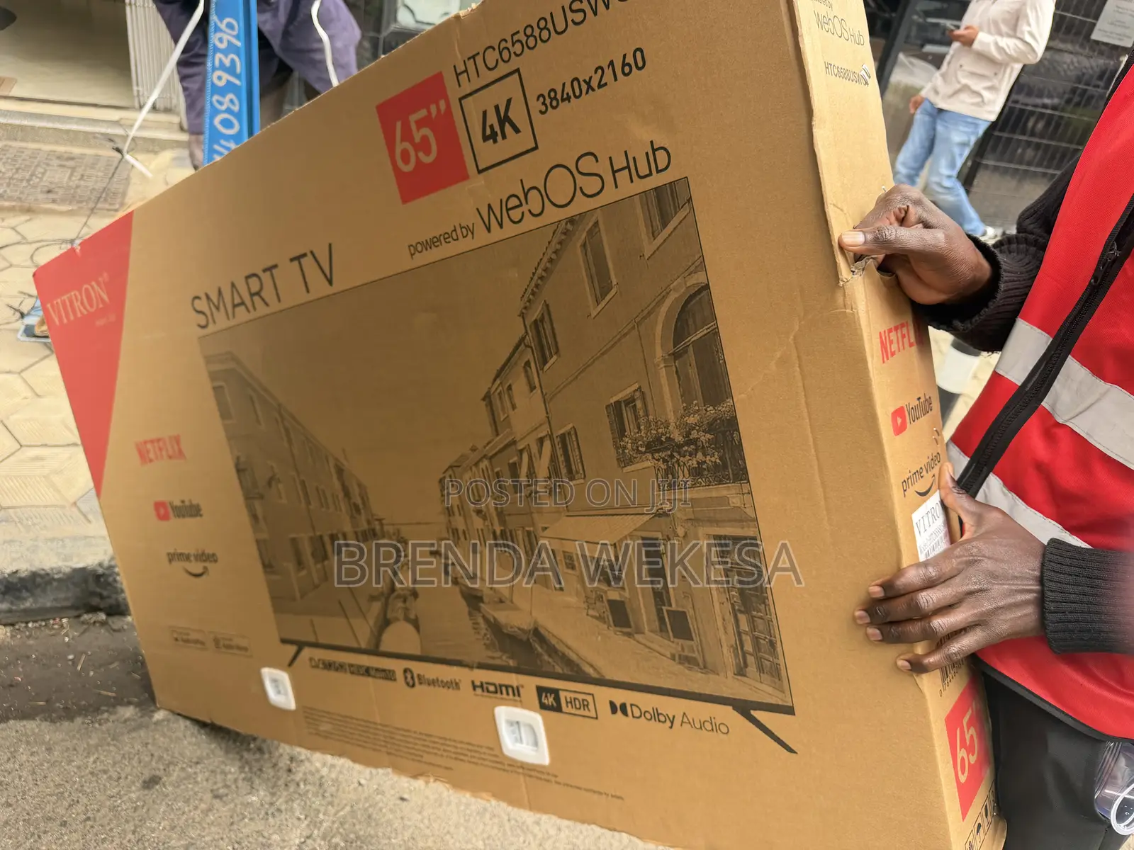Vitron 65 Inch TV Smart Frameless TV, Wi-Fi/Netflix Htc6588uswo,