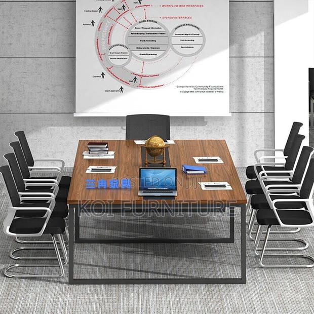 Boardroom Table; 2.4 Meters Conference Boardroom With Wooden Top
