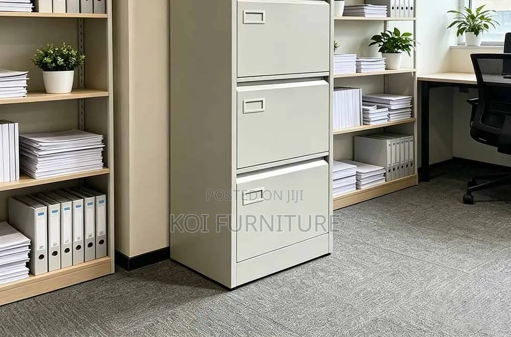 Office Cabinet; Lockable Steel With Four Lockable Drawers
