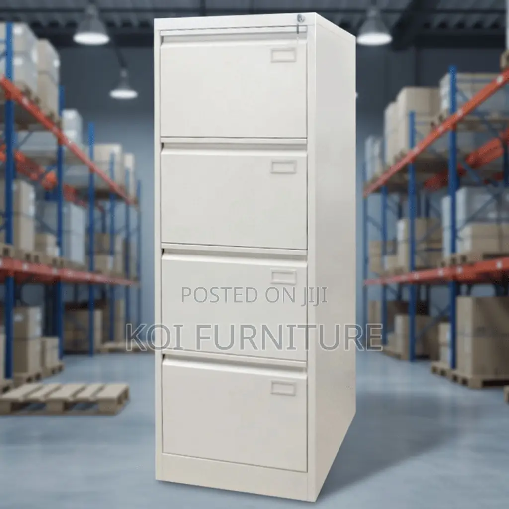 Office Cabinet; Lockable Steel With Four Lockable Drawers