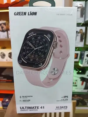 Green Lion Ultimate 41 Smart Watch in Pink With a 1.75" Ips Display.