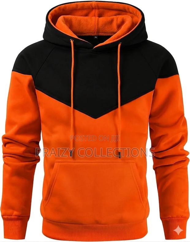 Color Blocked Unisex Hoodies -High Quality - thumbnail 2