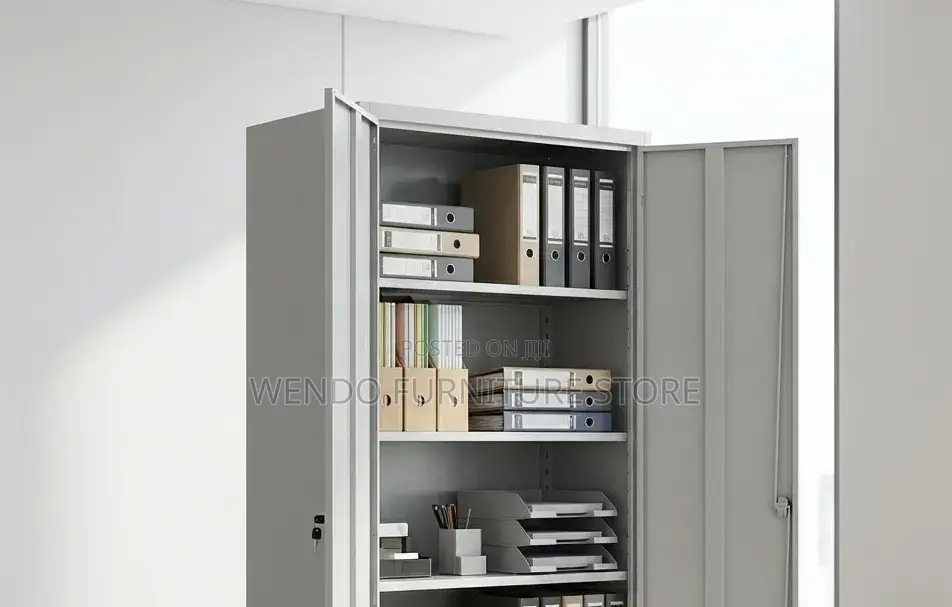 Office Cabinets; Steel Filing Cabinet With Lockable Doors and Shelves