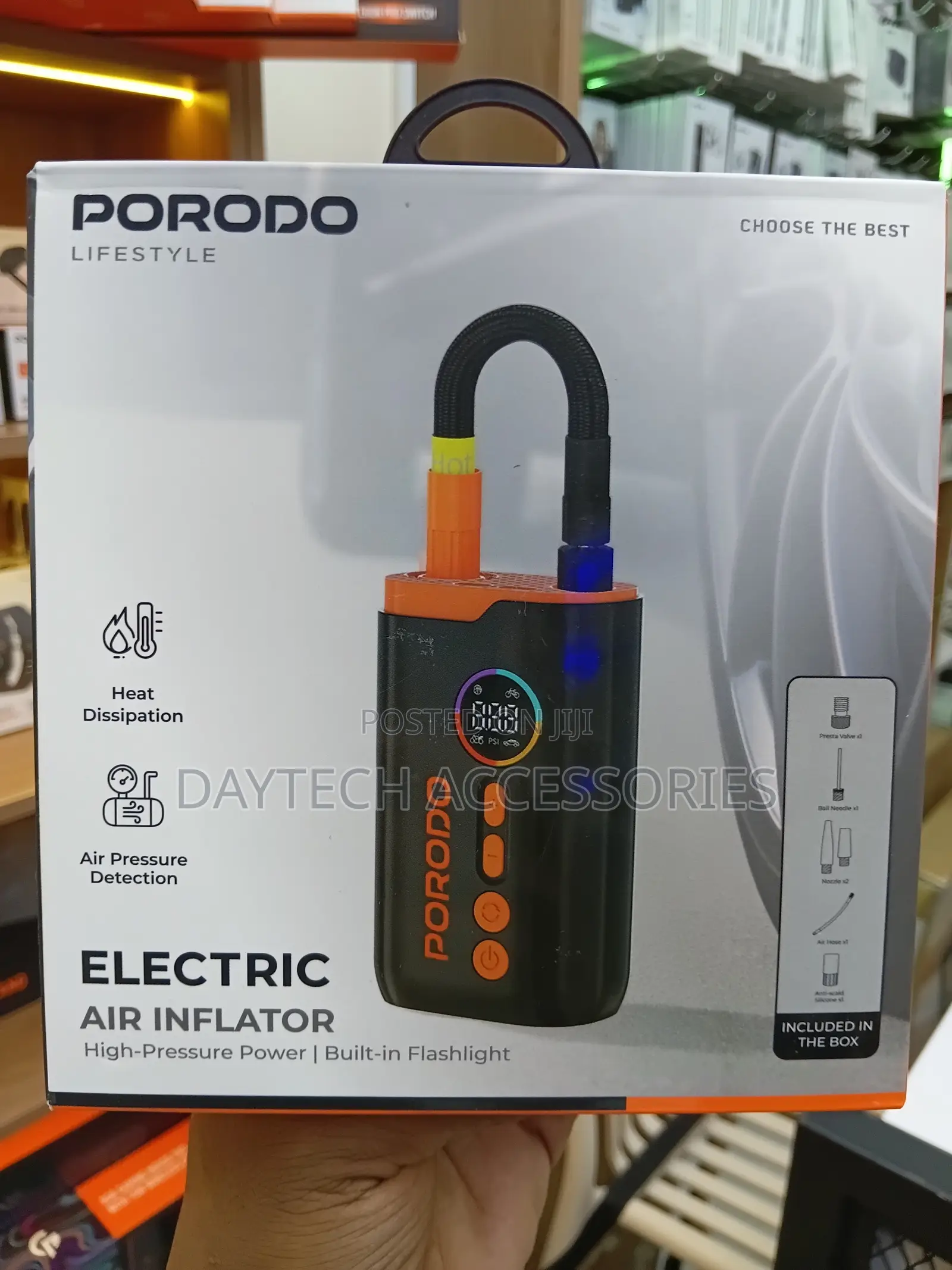 Porodo Lifestyle Electric Air Inflator - Black