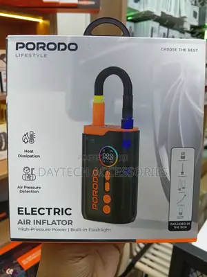 Porodo Lifestyle Electric Air Inflator - Black