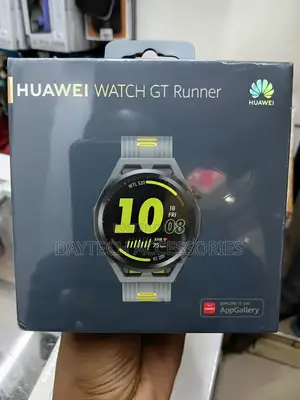 This Is a Huawei Watch Gt Runner in Gray.