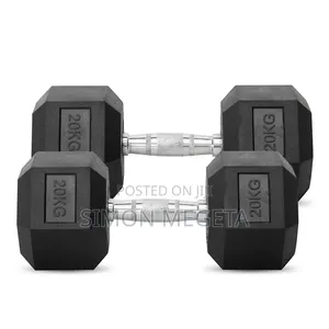 Double Hand. Pair 20kgs Hex Dumbbell