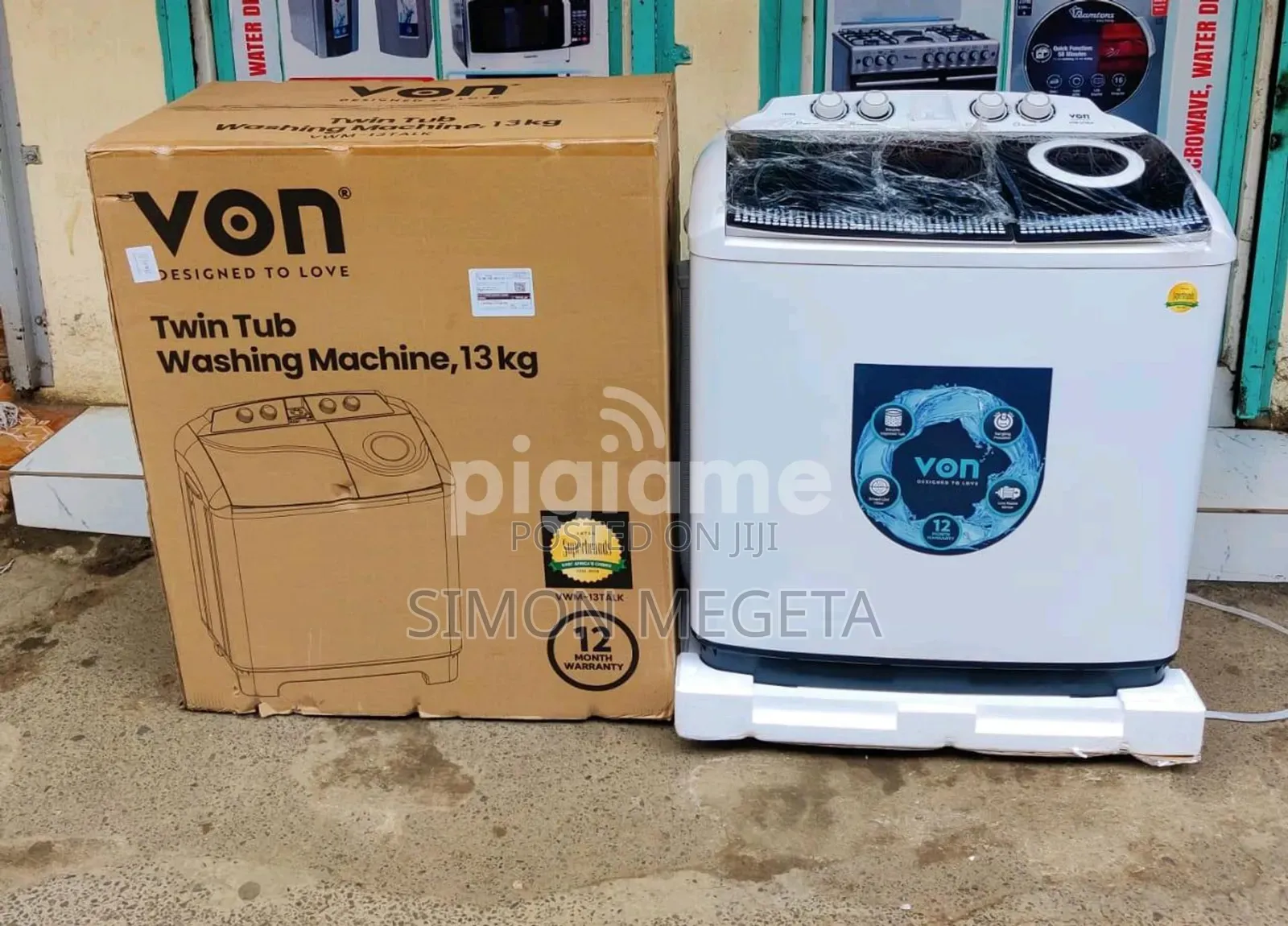 Two Tabs Von 8kg Washing Machine