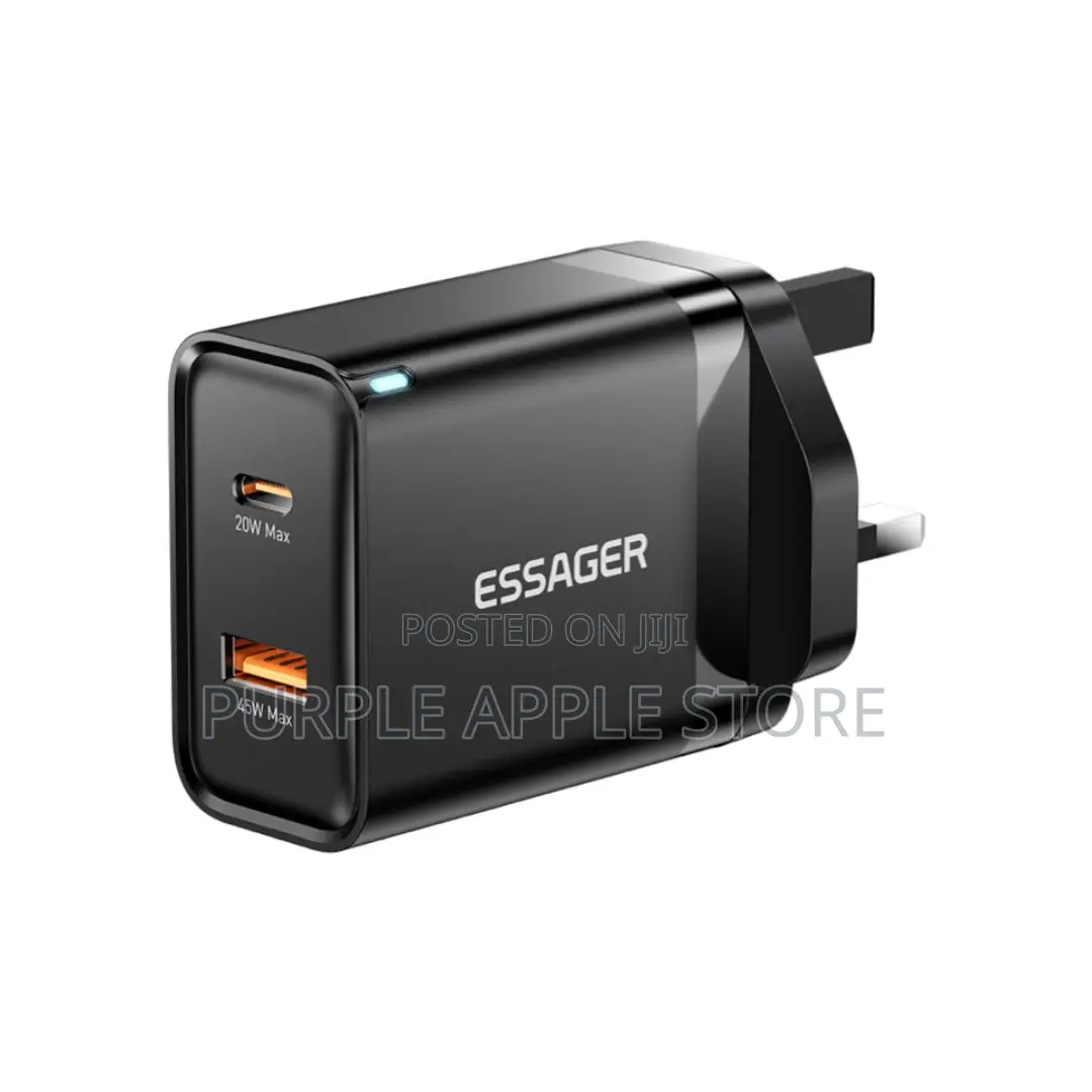 Essager 65w Gan Usb-C Fast Charger Uk Plug