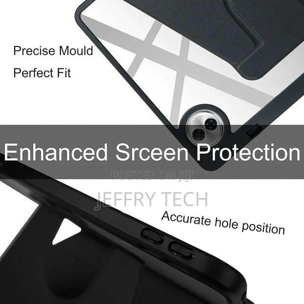 Honor Pad 10 Case, Pu Leather Case + Clear Acrylic for Rotating Stand - thumbnail 2
