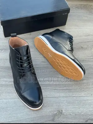Clarks Leather Boots With Rubber Sole