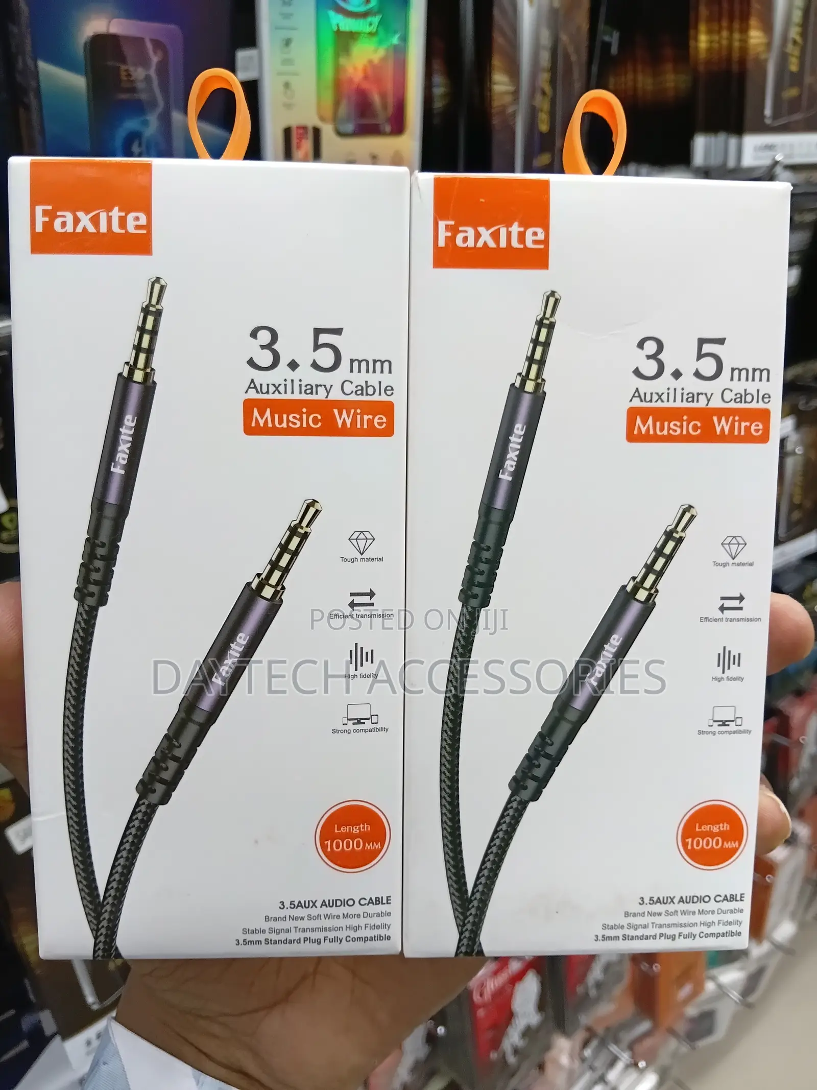 Faxite 3.5 Mm Male to Male Stereo Audio Aux Cable 1 Meter