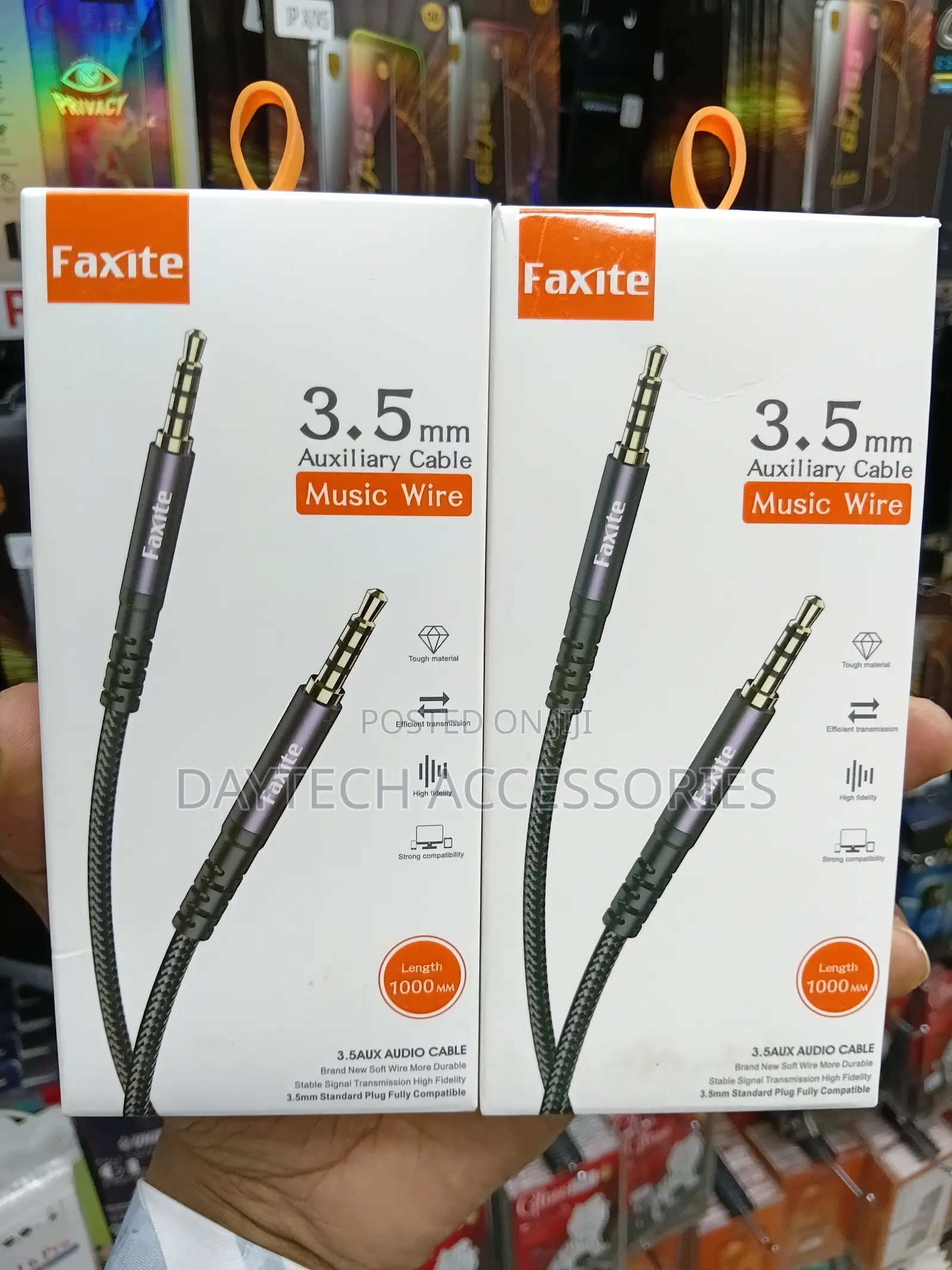 Faxite 3.5 Mm Male to Male Stereo Audio Aux Cable 1 Meter