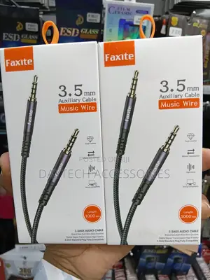 Faxite 3.5 Mm Male to Male Stereo Audio Aux Cable 1 Meter