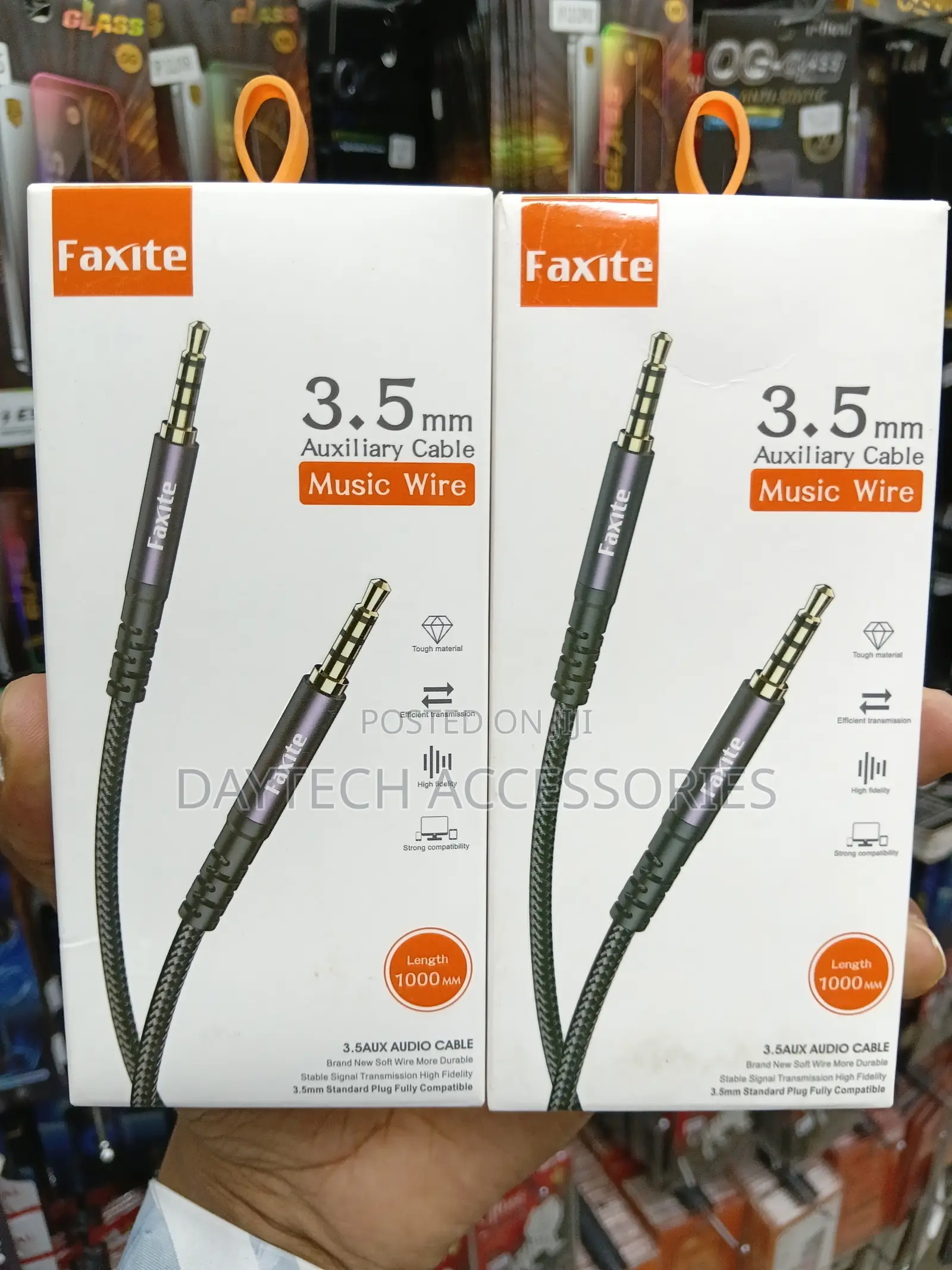 Faxite Cotton Braided 3.5mm Male to Male Audio Cable.