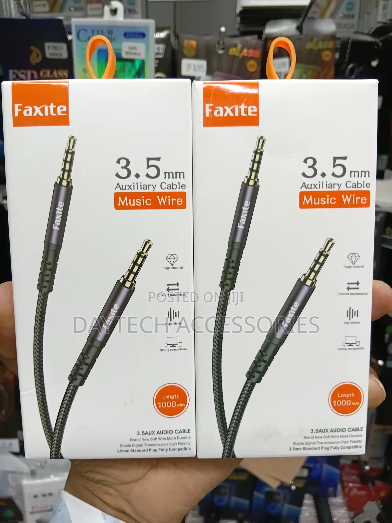Faxite Cotton Braided 3.5mm Male to Male Audio Cable.